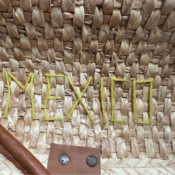 Vintage Mexico Straw Bag Acapulco Tourist Seagrass Beach Bag Large 1960 - Picture 6 of 10